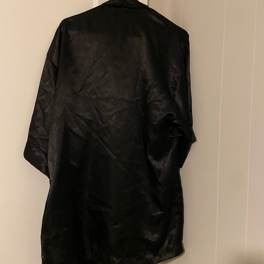 Black silk robe